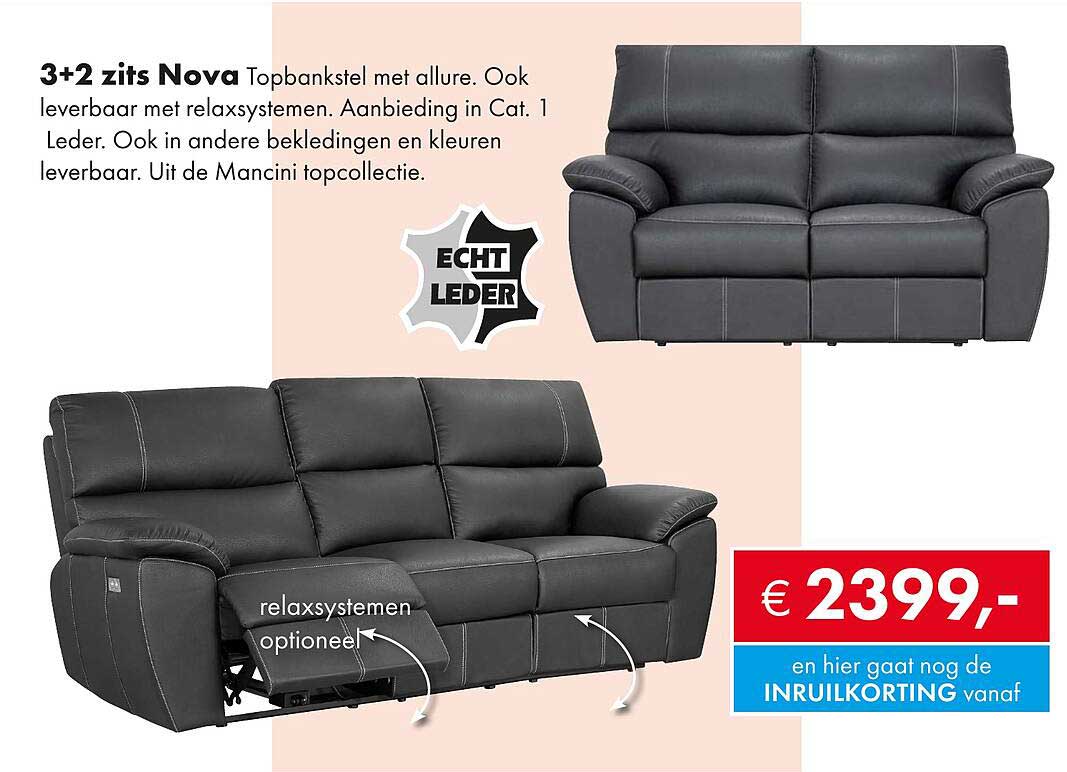 3+2 zits Nova Topbankstel met allure