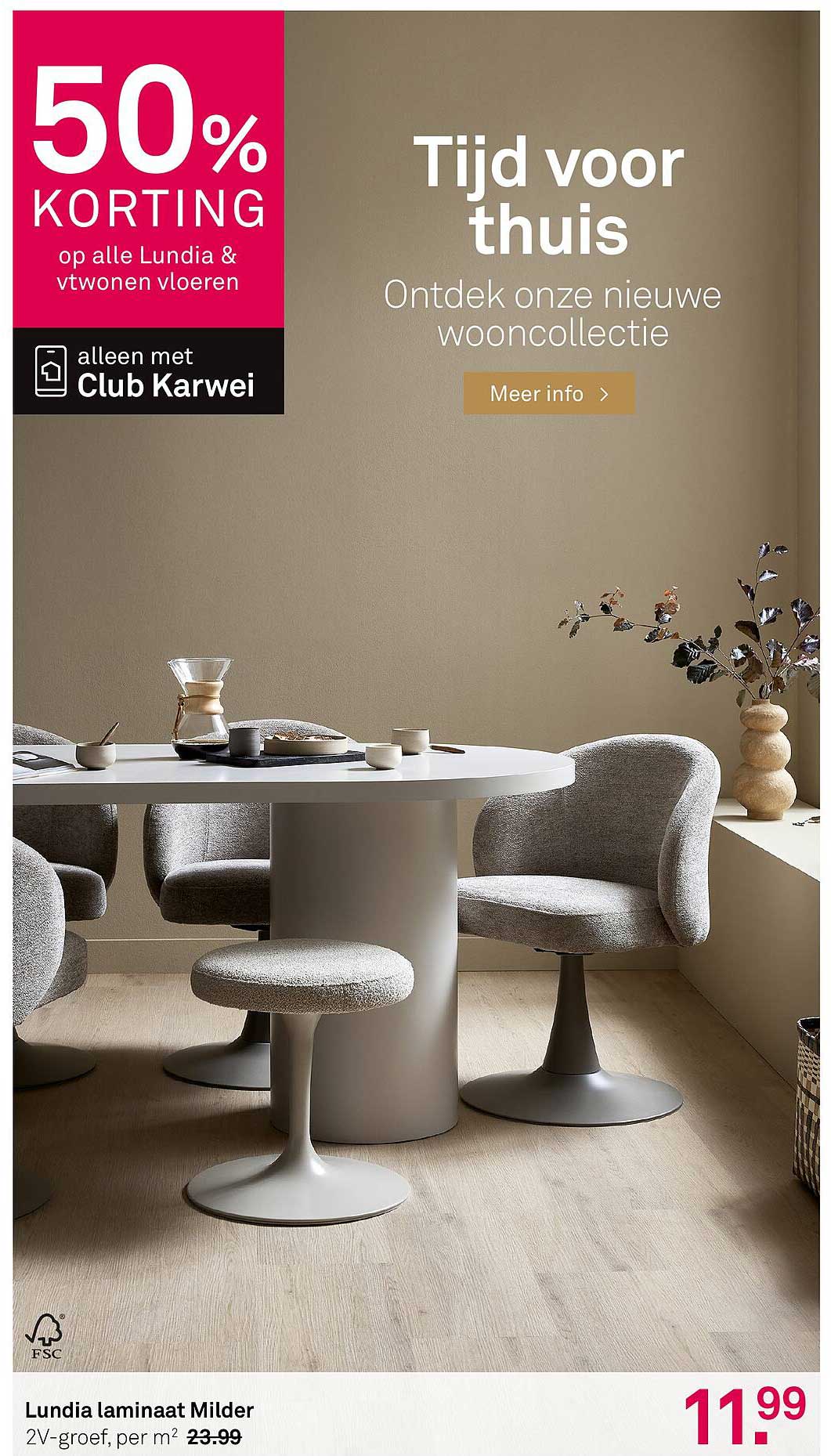 50% KORTING op alle Lundia & vt wonen vloeren
