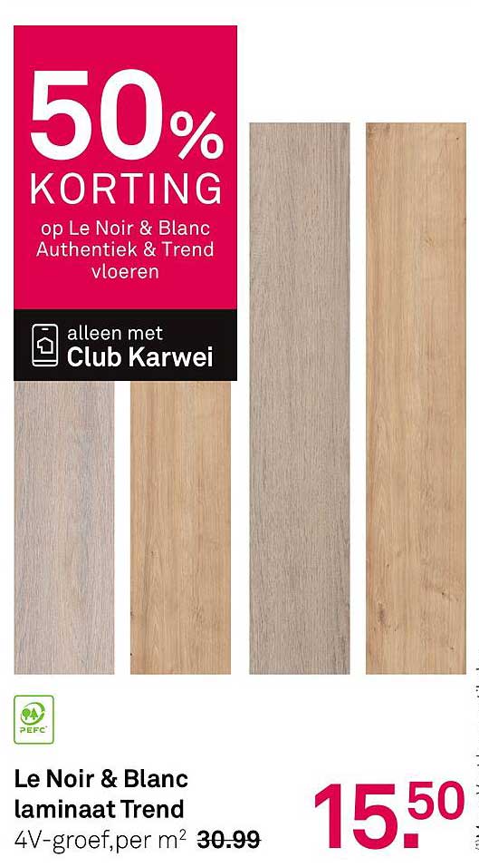 50% KORTING op Le Noir & Blanc Authentiek & Trend vloeren