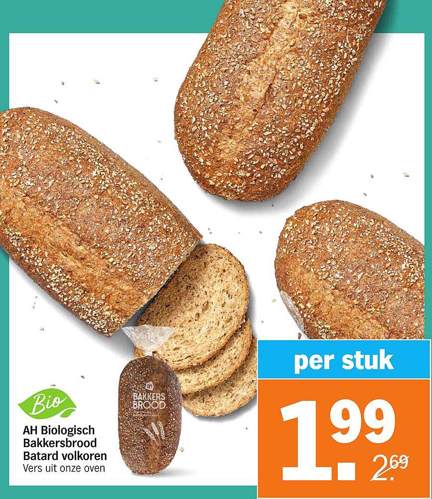 AH Biologisch Bakkersbrood Batard volkoren