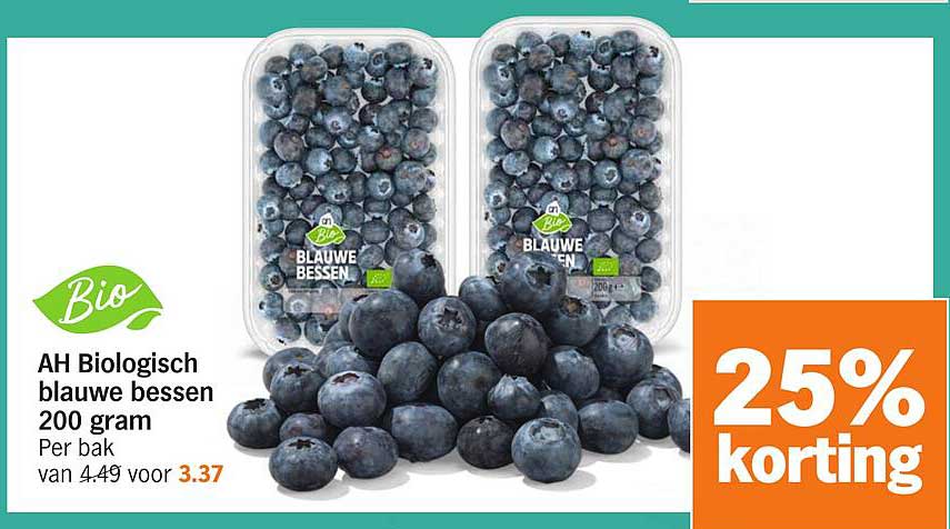AH Biologisch blauwe bessen 200 gram