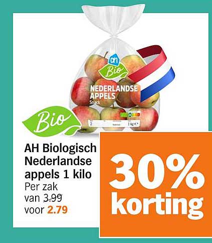 AH Biologisch Nederlandse appels 1 kilo