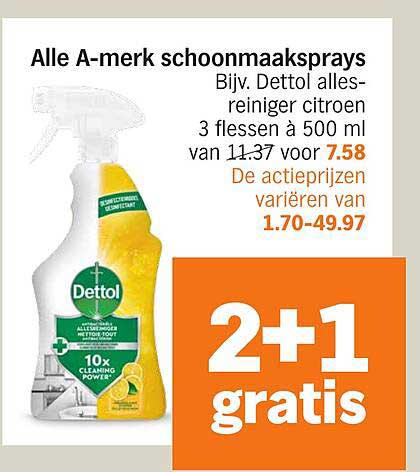 Alle A-merk schoonmaaksprays