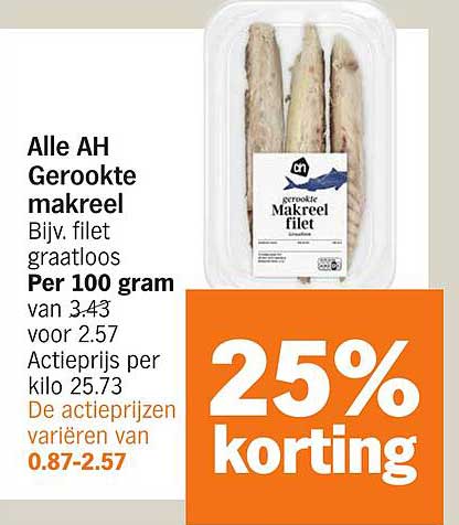 Alle AH Gerookte makreel