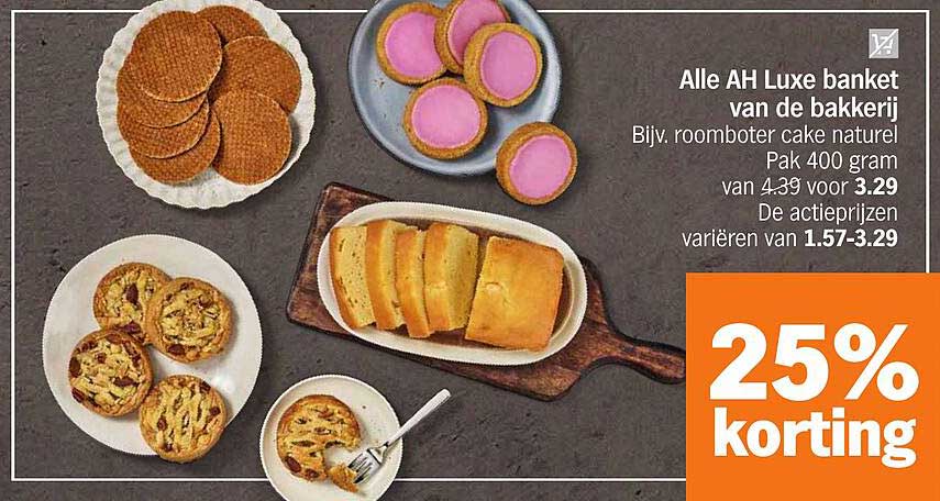 Alle AH Luxe banket van de bakkersij