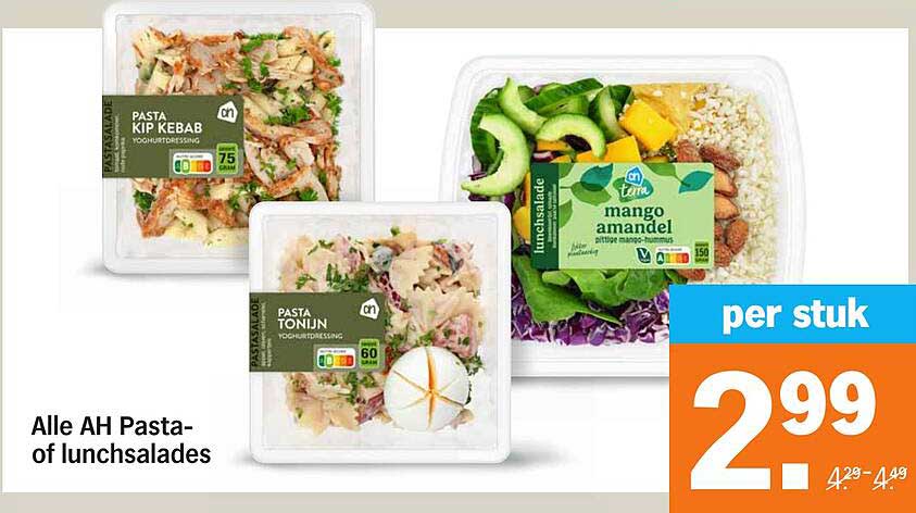 Alle AH Pasta- of lunchsalades