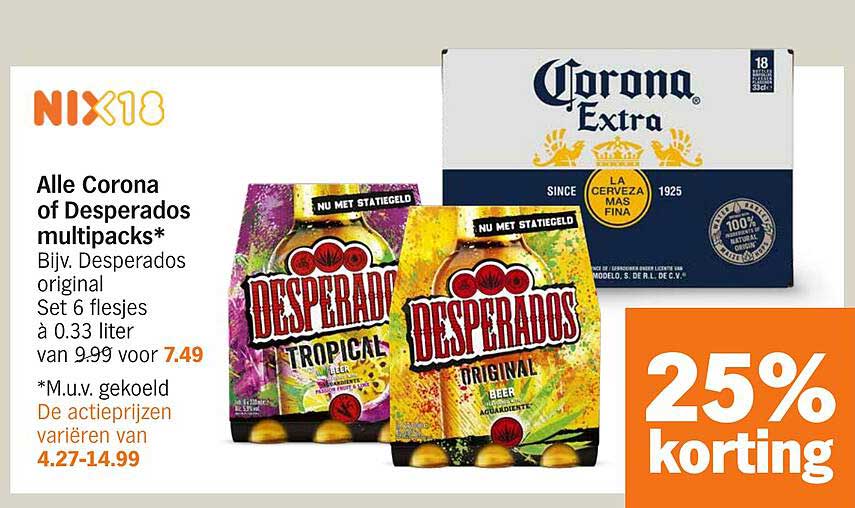 Alle Corona of Desperados multipacks*