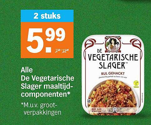 Alle De Vegetarische Slager maaltijd-componenten*