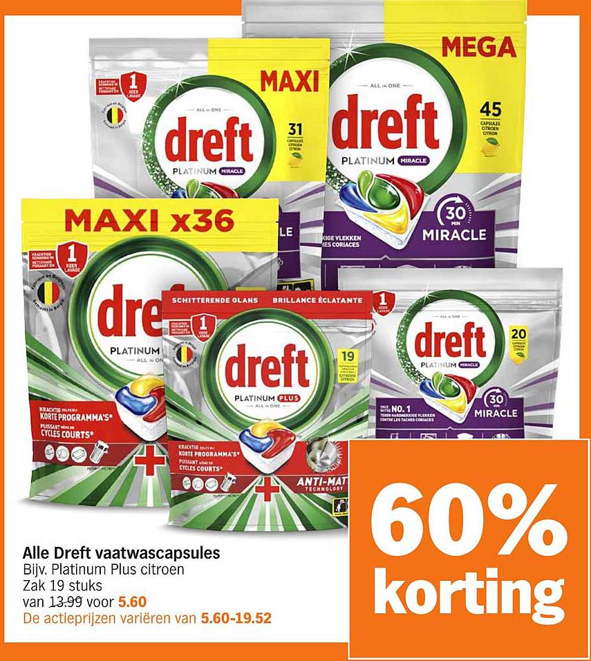 Alle Dreft vaatwascapsules