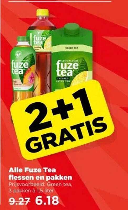 Alle Fuze Tea flessen en pakken