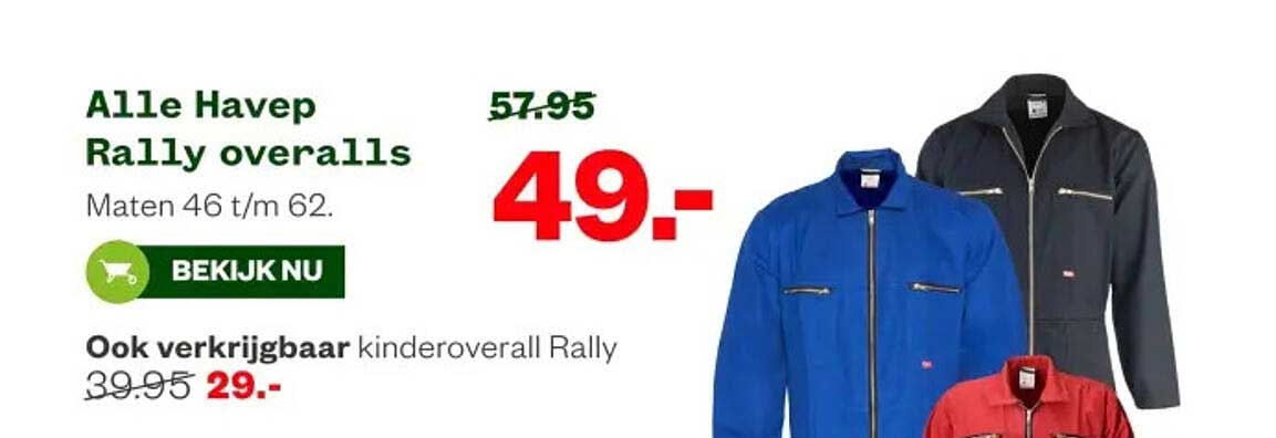 Alle Havep Rally overalls