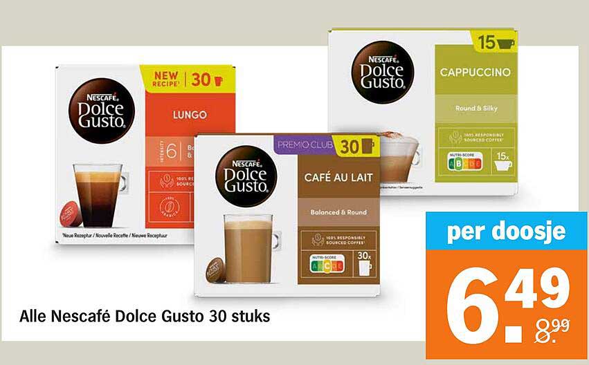 Alle Nescafé Dolce Gusto 30 stuks