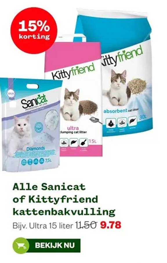 Alle Sanicat of Kittyfriend kattenbakvulling