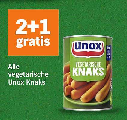 Alle vegetarische Unox Knaks