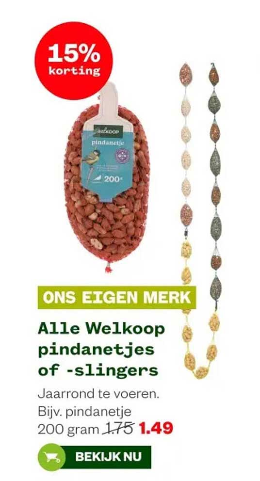Alle Welkoop pinda netjes of -slingers