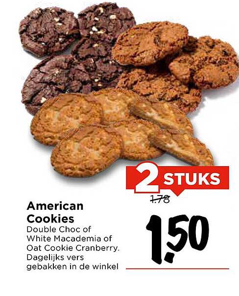 American Cookies Aanbieding bij Vomar - FolderFeest.nl
