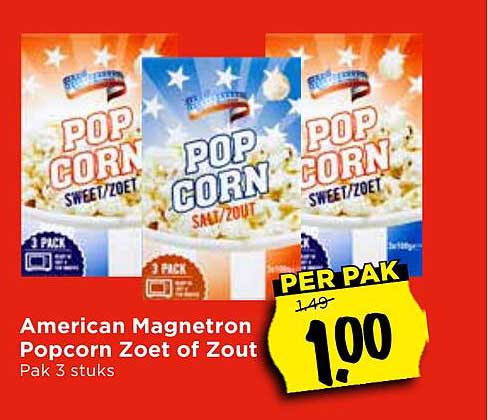 American Magnetron Popcorn Zoet of Zout