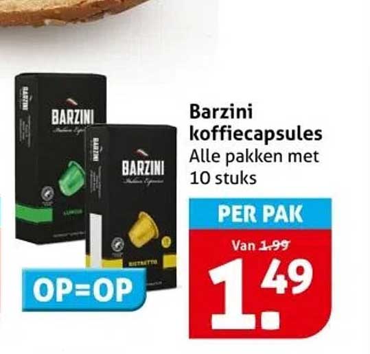 Barzini koffiecapsules
