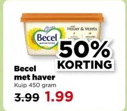 Becel met haver Kuip 450 gram - 50% KORTING
