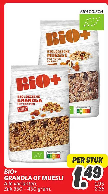 BIO+ GRANOLA OF MUESLI