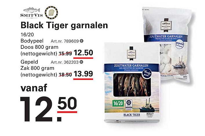 Black Tiger garnaalen