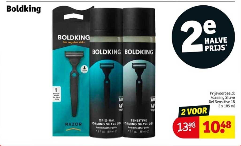 BOLDKING Scheermes en Foaming Shave Gel - 2 voor €10,48