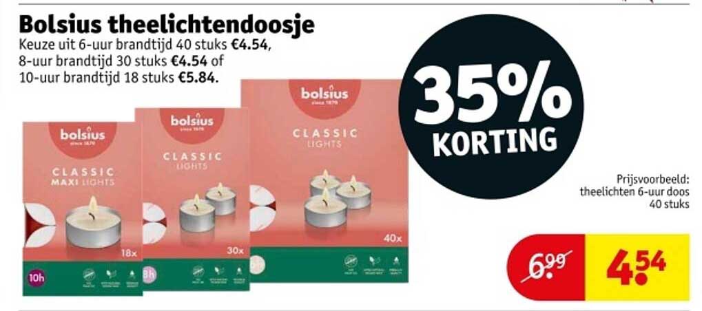 Bolsius theelichtendoosje