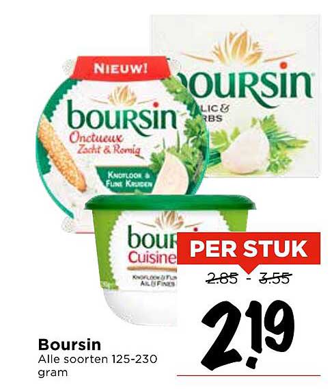 Boursin Alle soorten 125-230 gram