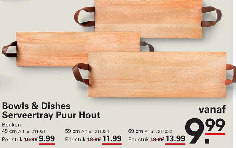 Bowls & Dishes Serveertray Puur Hout