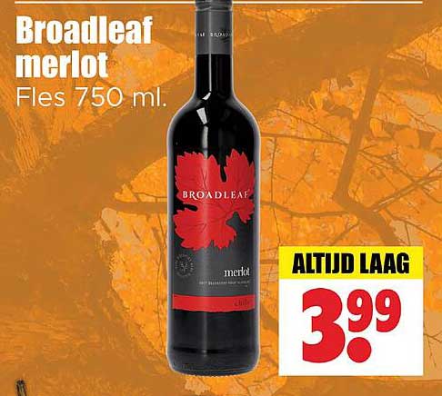 Broadleaf merlot Fles 750 ml.