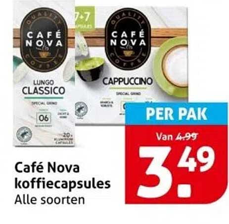 Café Nova koffiecapsules Alle soorten