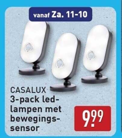 CASALUX 3-pack led-lampen met bewegingssensor