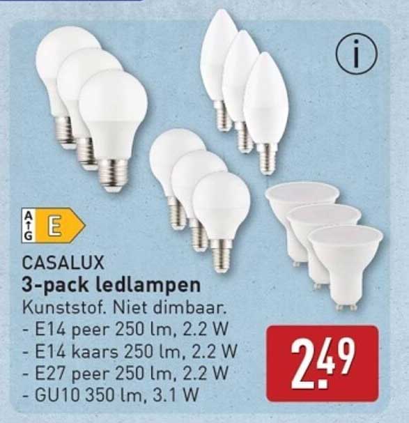 CASALUX 3-pack ledlampen