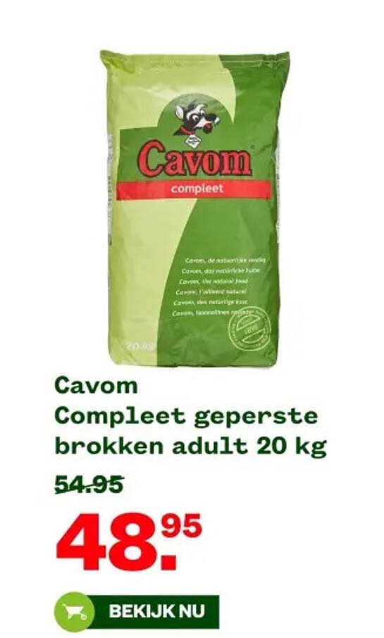 Cavom Compleet geperste brokken adult 20 kg