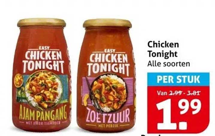 Chicken Tonight Alle soorten