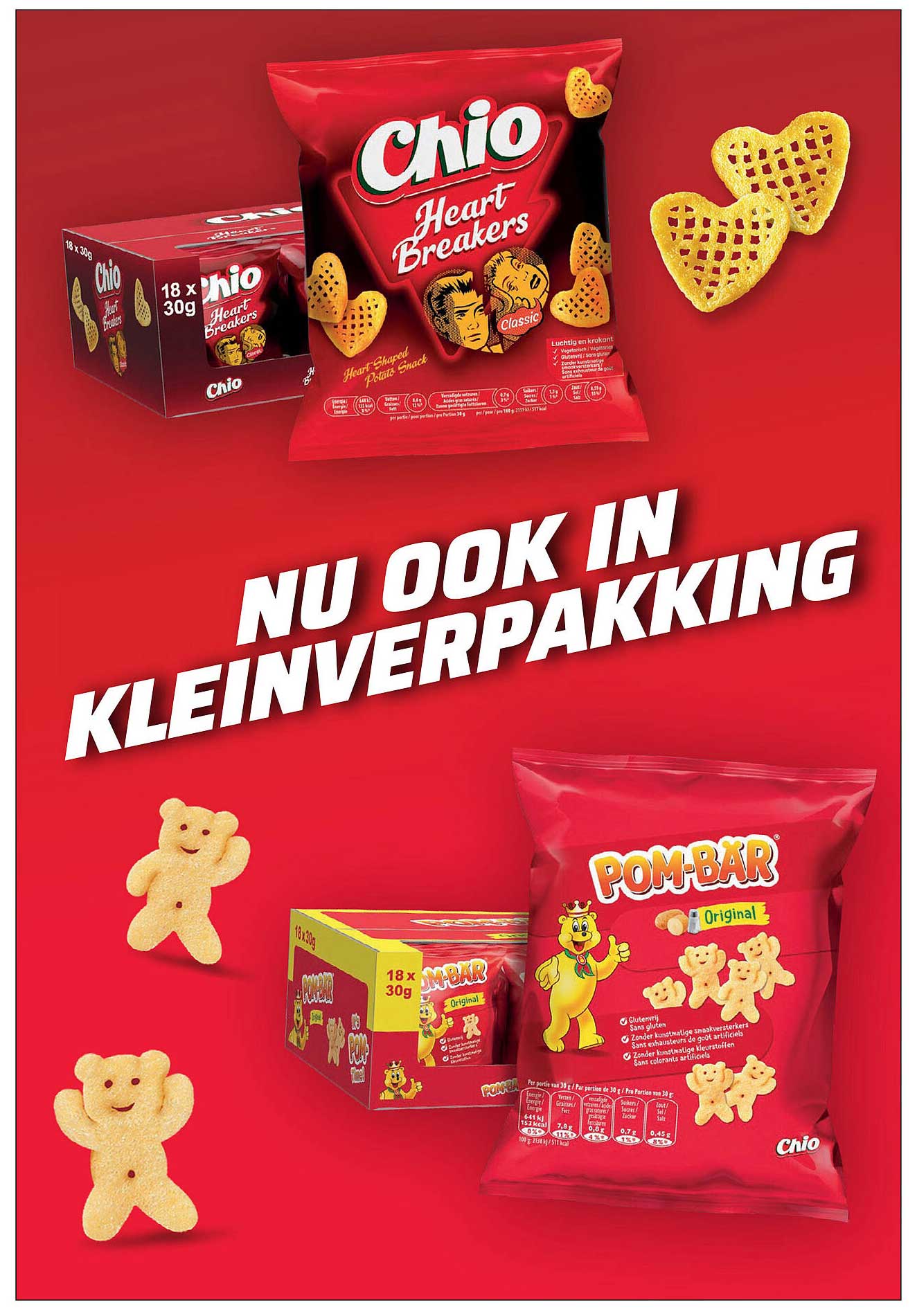 Chio Heart Breakers en Pom-Bär nu ook in kleinverpakking