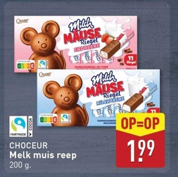 Chocoeur Melk muis reep 200 g