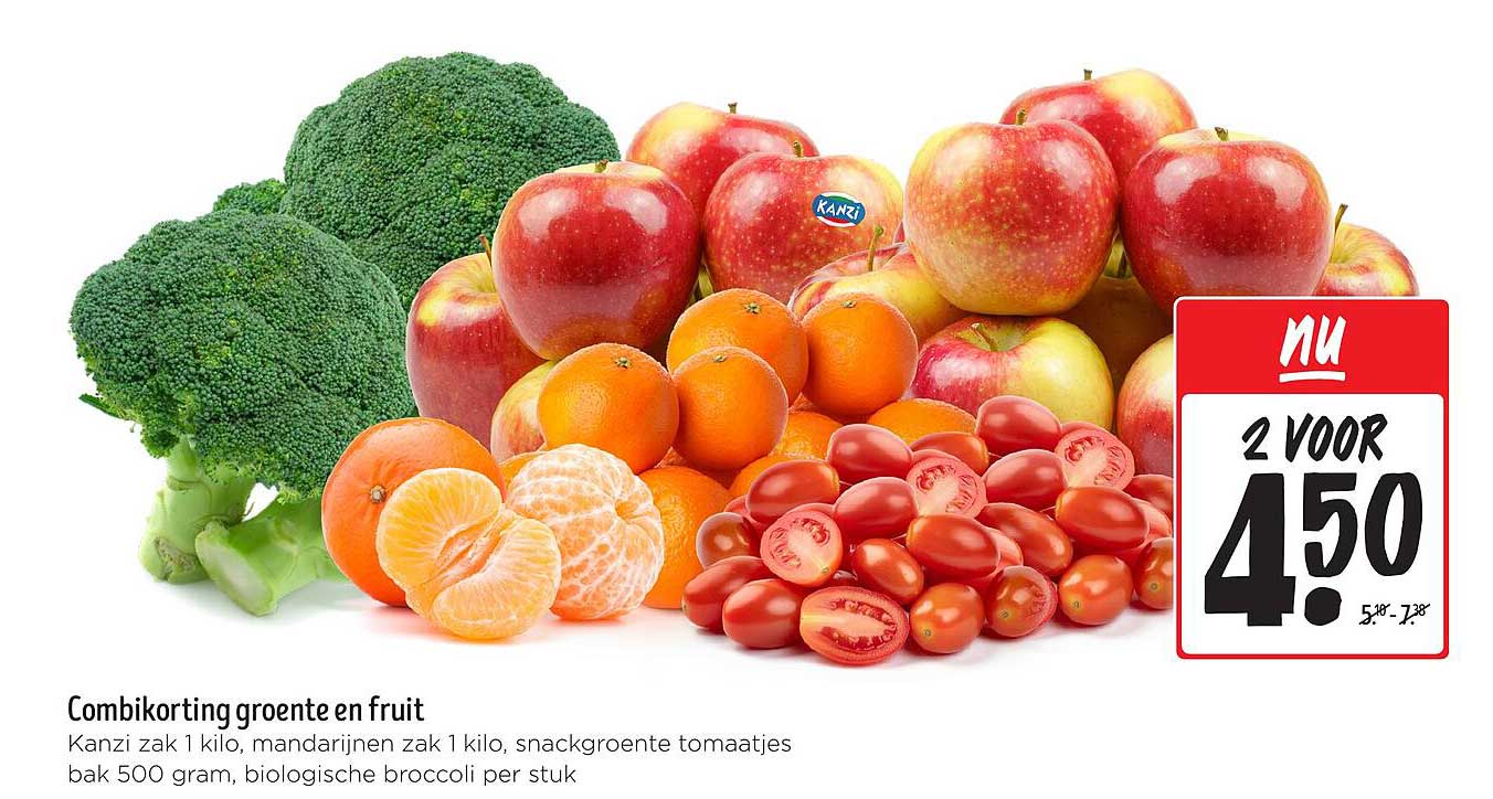 Combikorting groente en fruit