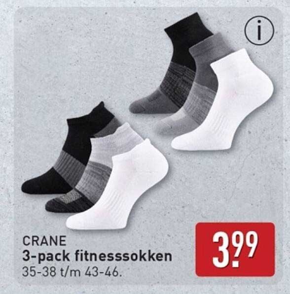 CRANE 3-pack fitnesssokken