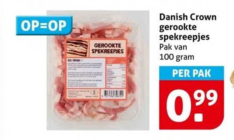 Danish Crown gerookte spekreepjes