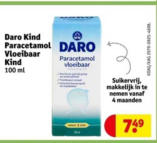 Daro Kind Paracetamol Vloeibaar Kind 100 ml