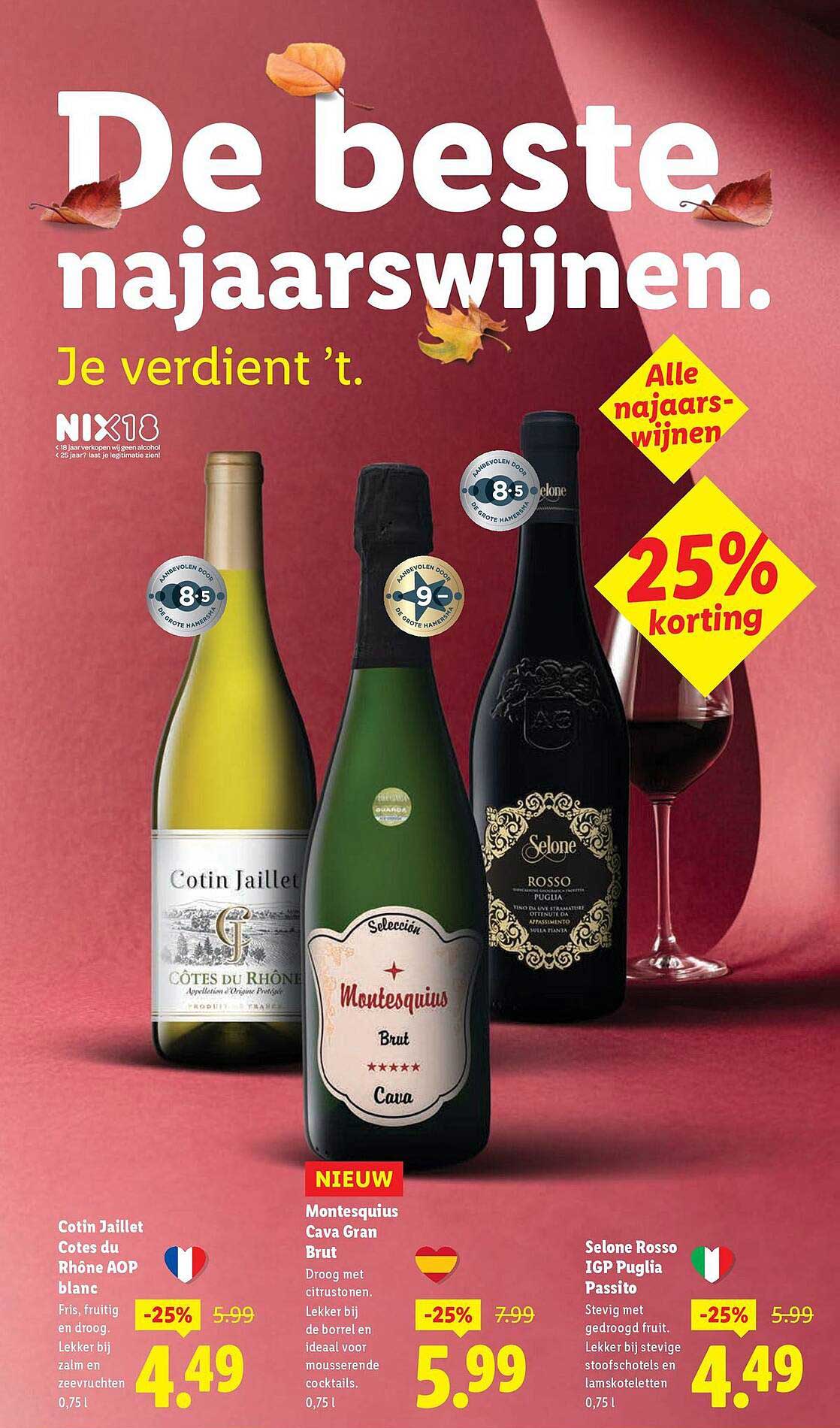 De beste najaarswijnen. Je verdient 't.