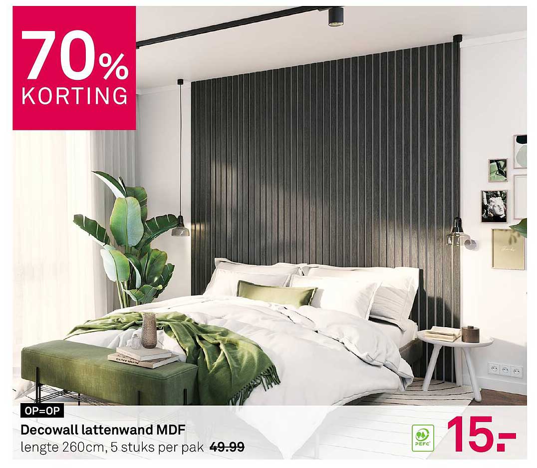 Decowall lattenwand MDF