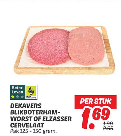 DEKAVERS BLIKOTERHAM-WORST OF ELZASSER CERVELAAT