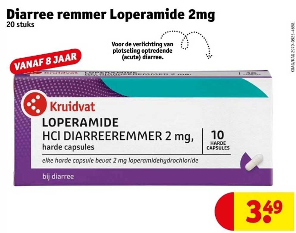 Diarree remmer Loperamide 2mg