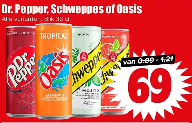 Dr. Pepper, Schweppes of Oasis