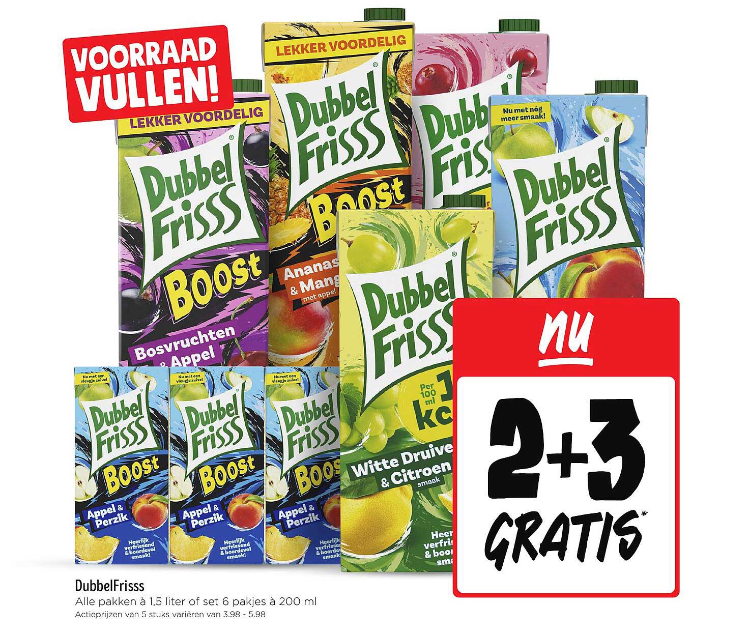 Dubbel Frisss 2+3 Gratis