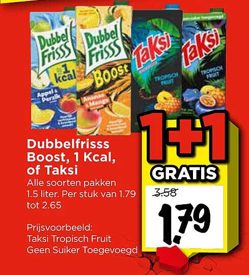 Dubbelfrisss Boost, 1 Kcal, of Taksi