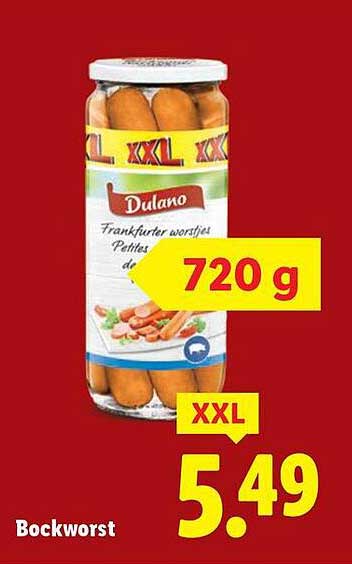 Dulano Frankfurter worstjes 720 g XXL