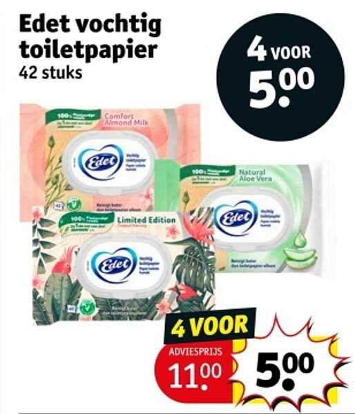 Edet vochtig toiletpapier 42 stuks